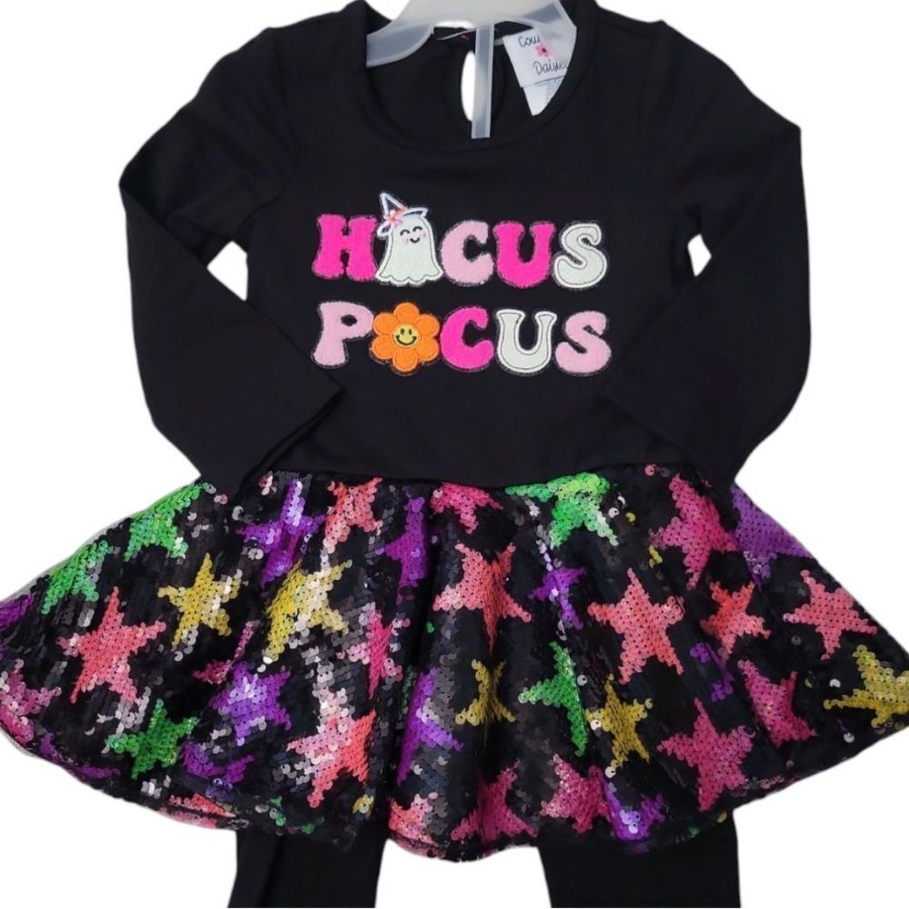 Counting Daisies Hocus Pocus Kids Sequin Dress Sz M (7/8)